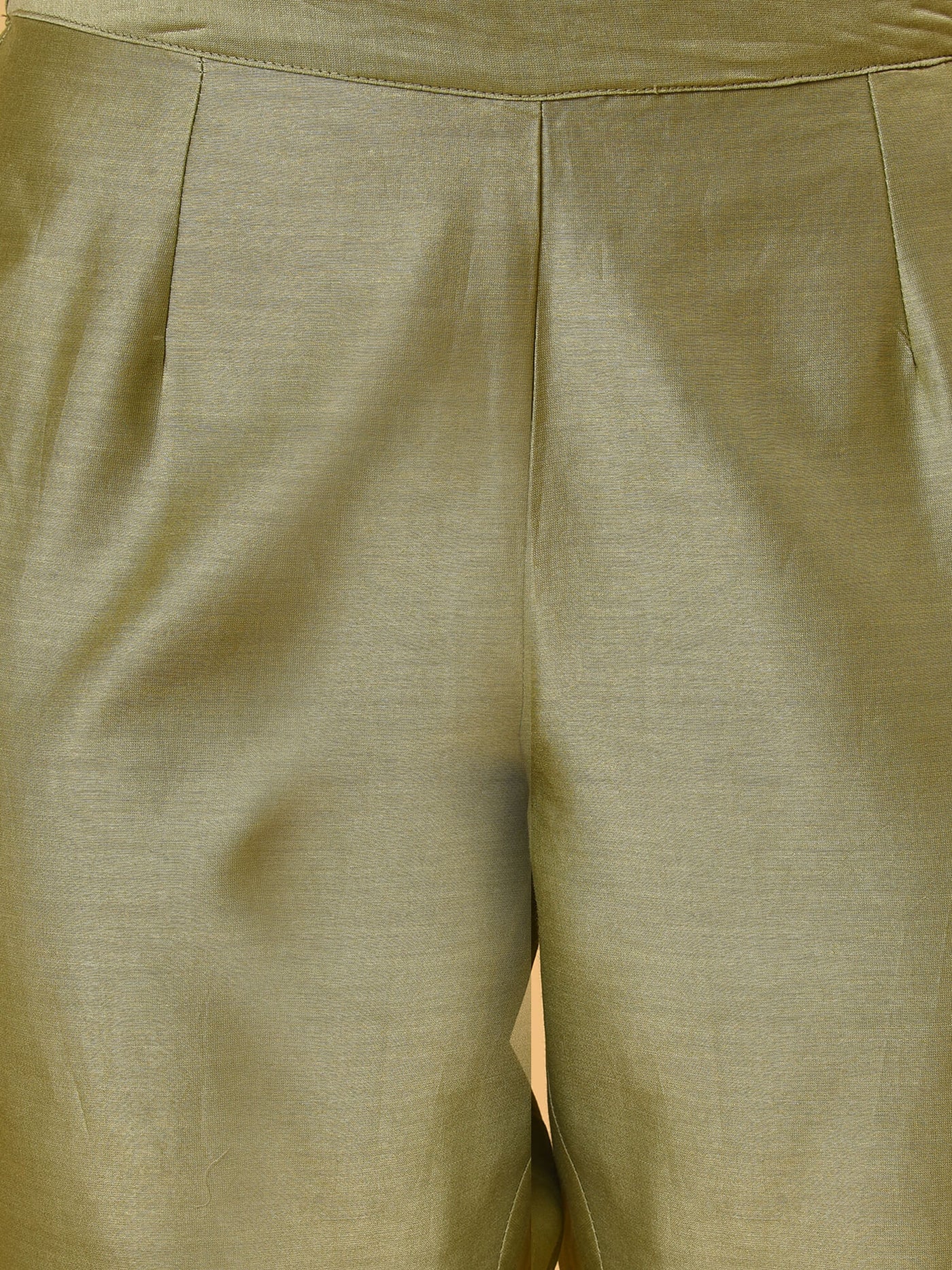 Green Short Kurta, Pant & Dupatta set