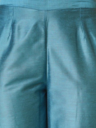Blue Kurta- Pant with Patola Print Dupatta