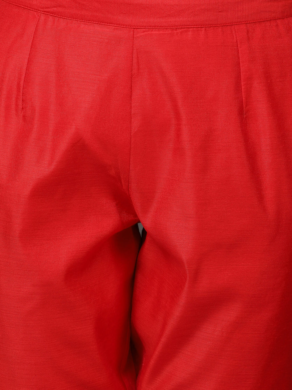 Red Solid Kalidar Kurta And Pant With Dupatta & Camisole