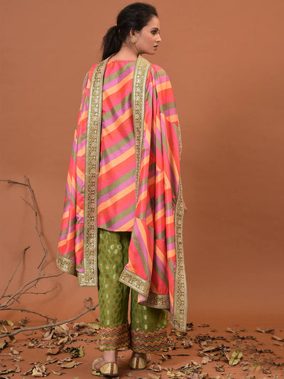 Vivacious Short Kurta, Pant & Dupatta