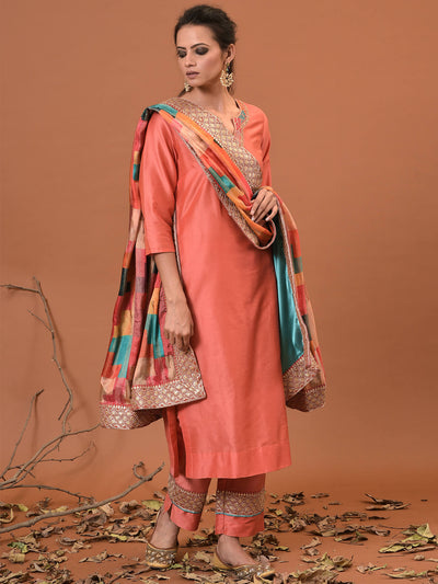 Sangria Sunset Kurta, Pant & Dupatta