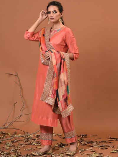 Sangria Sunset Kurta, Pant & Dupatta