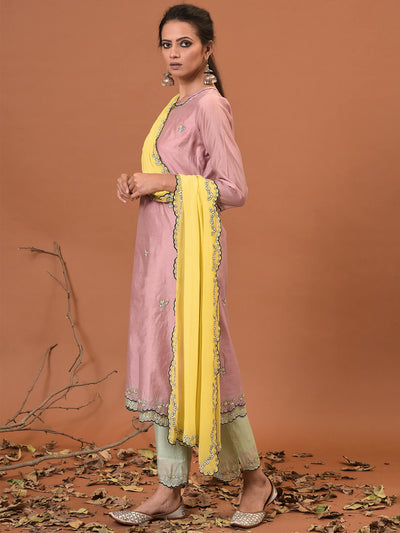 Sunkissed Bouquet Kurta, Pant & Dupatta