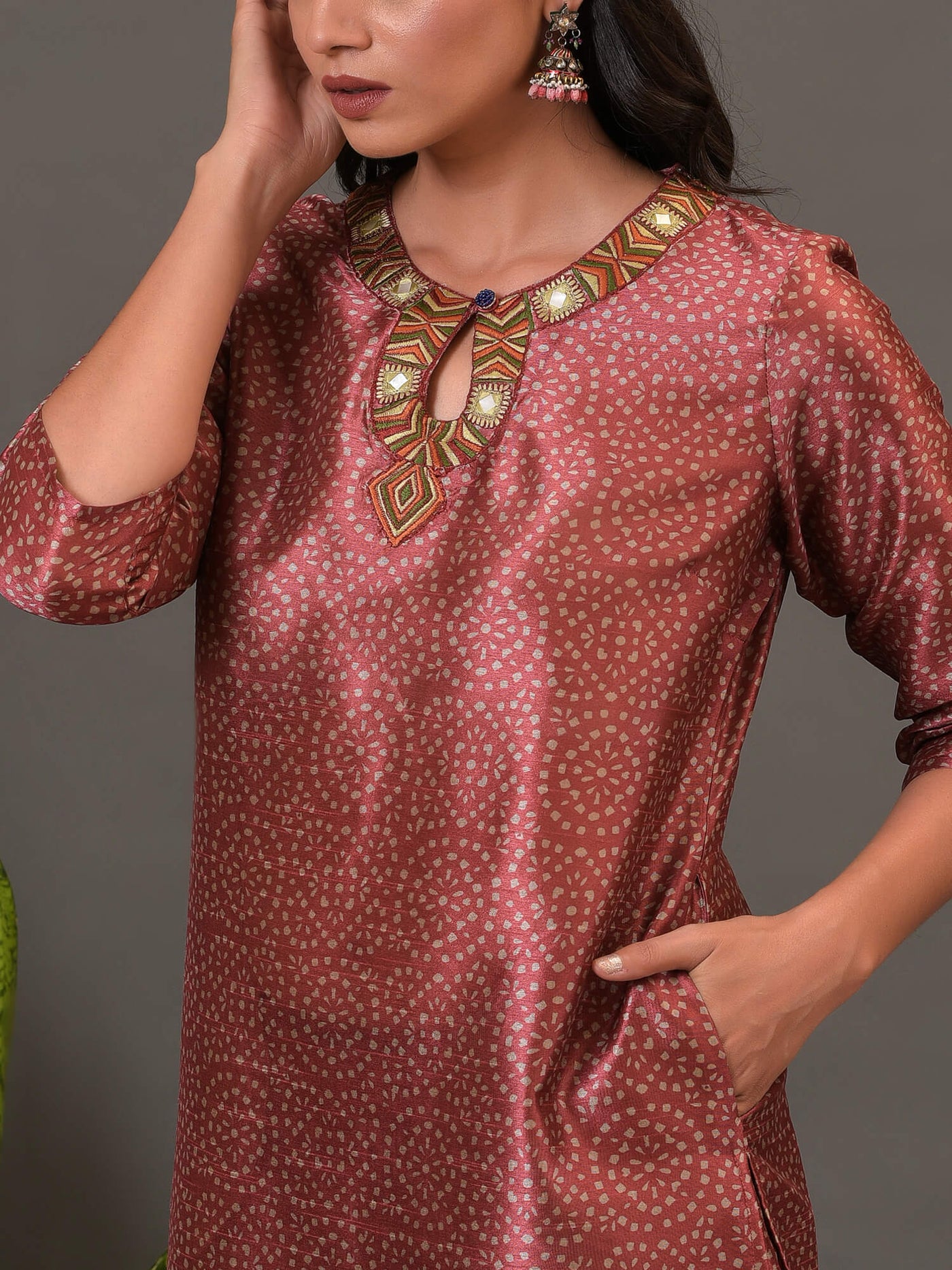 Toasted Almond Kurta, Pant & Dupatta