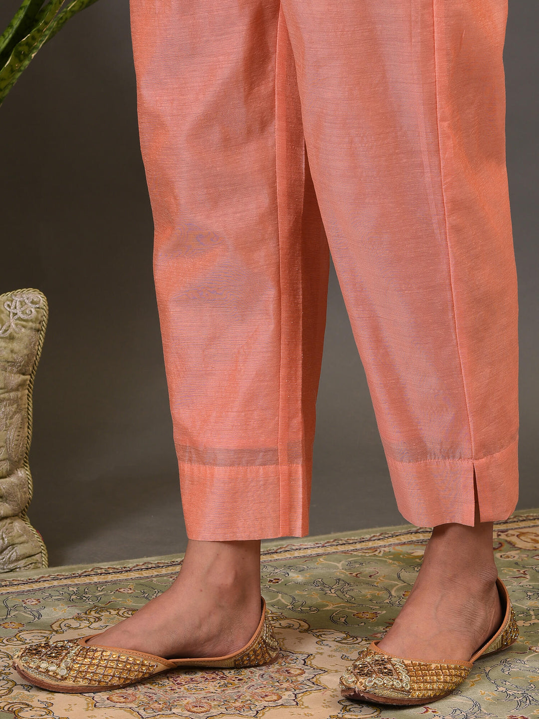 Coral Shell Kurta, Pant & Dupatta