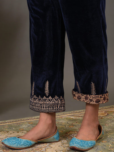 True Navy Kurta, Pant & Dupatta