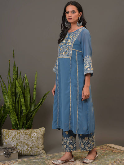 Mystic Blue Kurta & Pant
