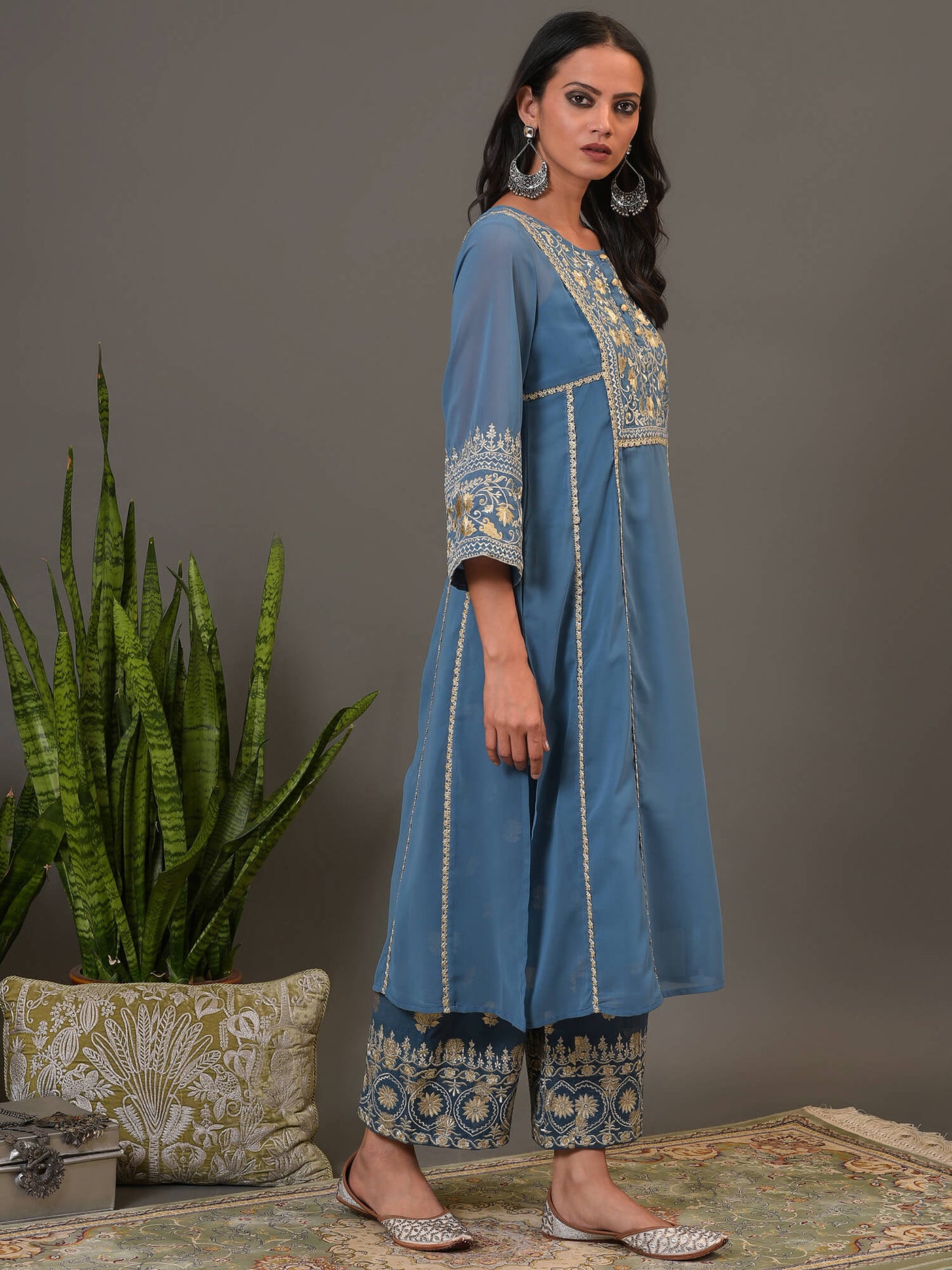 Mystic Blue Kurta & Pant