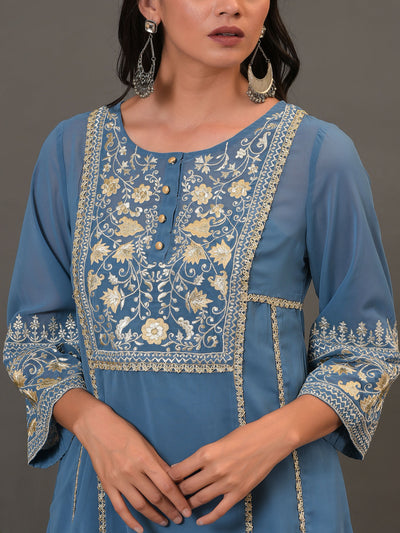Mystic Blue Kurta & Pant