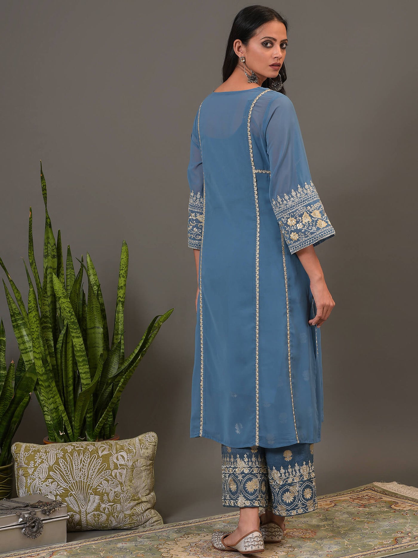 Mystic Blue Kurta & Pant