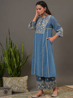 Mystic Blue Kurta & Pant