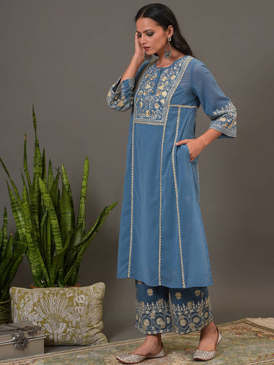 Mystic Blue Kurta & Pant